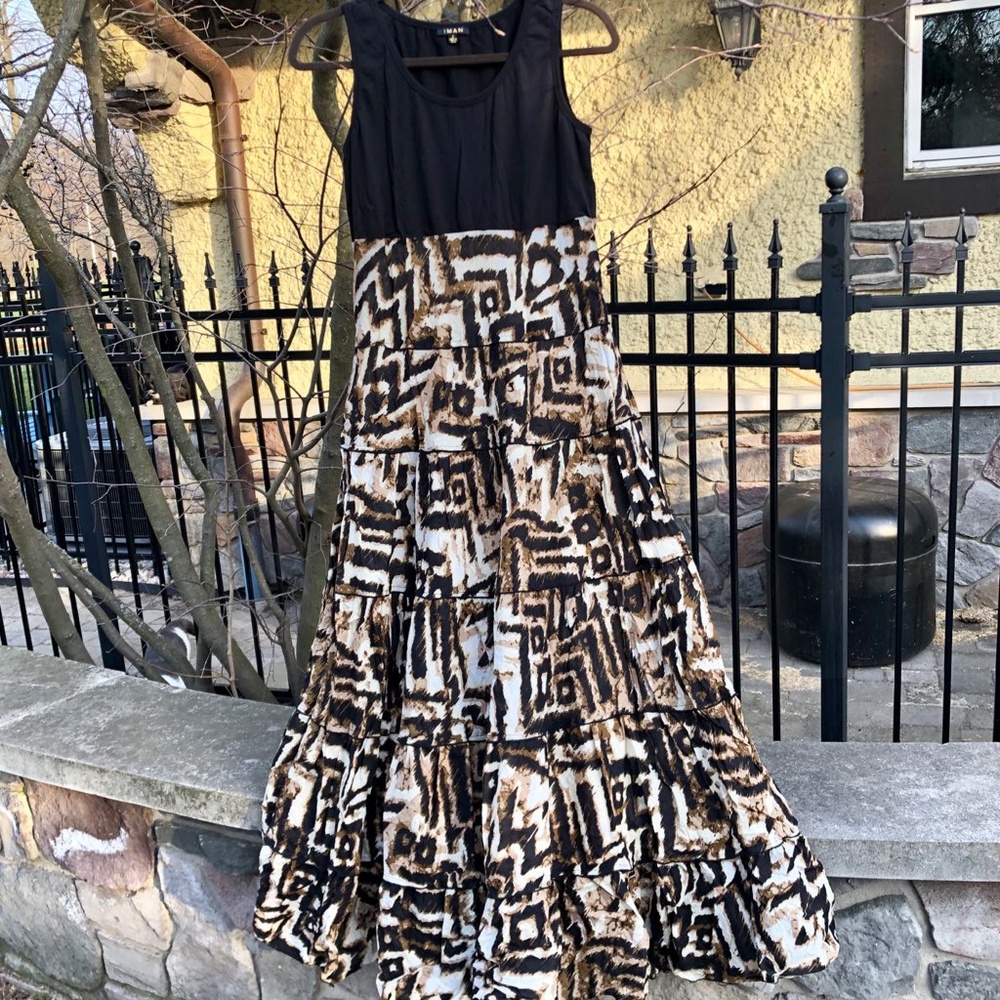 NEW -- IMAN Global Chic Sleeveless Summer Maxi Dress - Size:  SMALL
